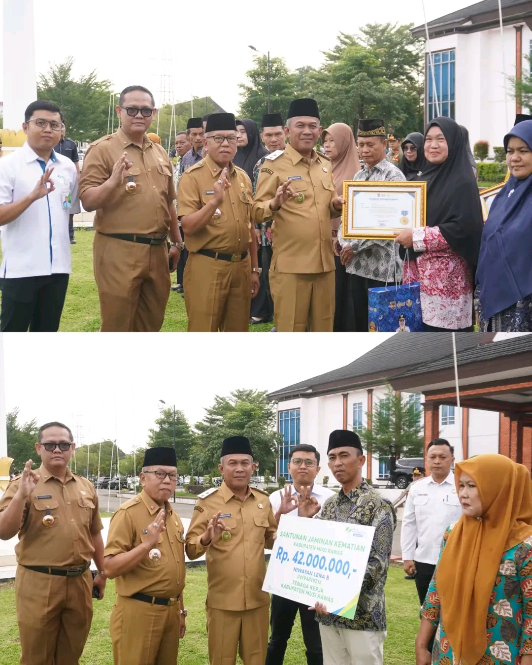 Wakil Bupati Musi Rawas, H Suprayitno memimpin apel perdana di lingkungan Pemerintah Kabupaten Musi Rawas